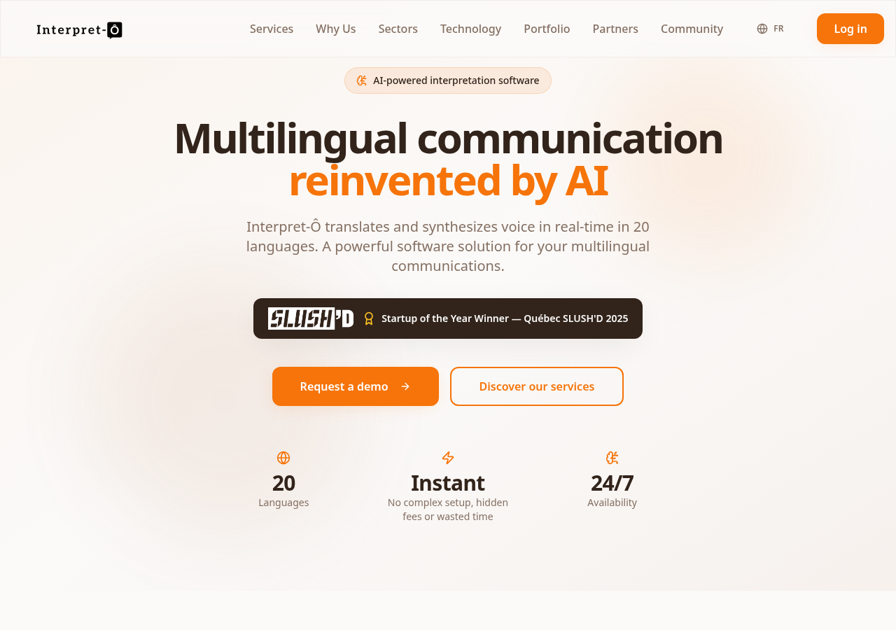 Page d'accueil du site Interpret-Ô